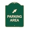 Signmission Parking Area with Upper Right Arrow Heavy-Gauge Aluminum Architectural Sign, 24" x 18", G-1824-23463 A-DES-G-1824-23463 - alternate 1